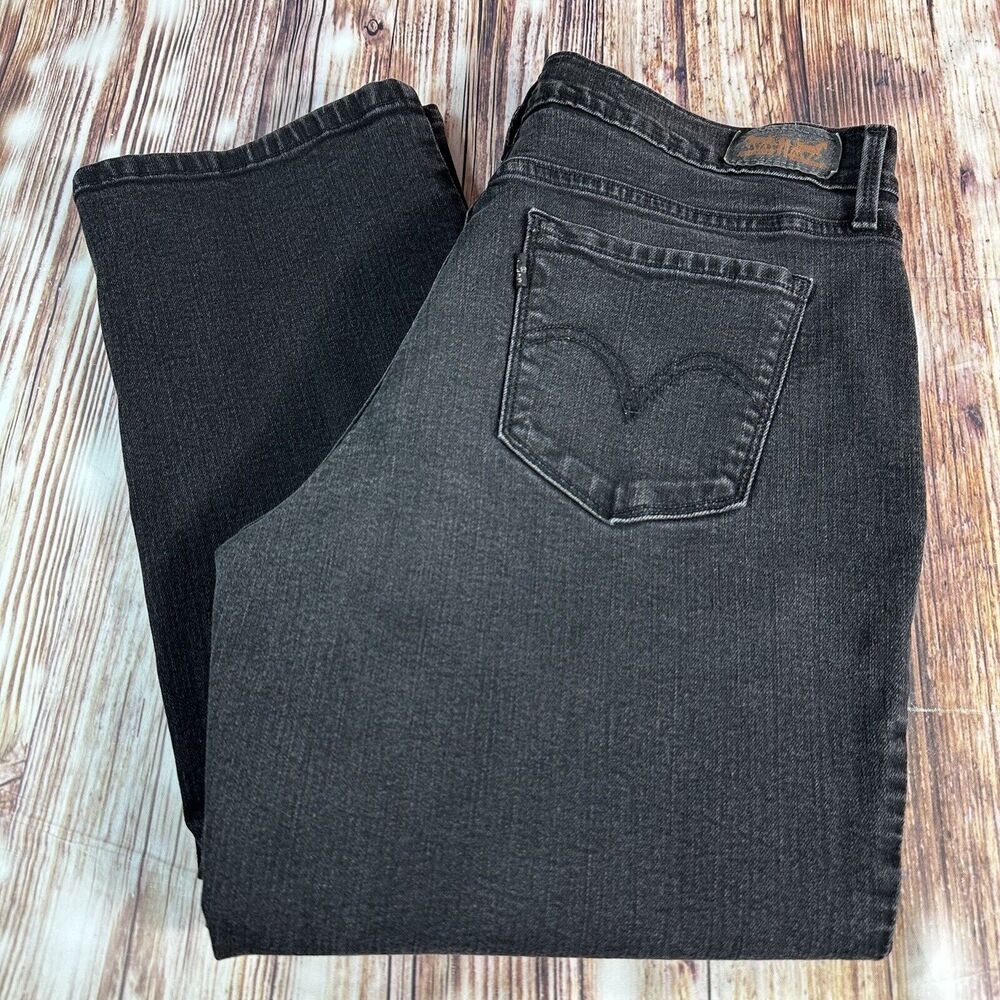 Levi's 505 STRAIGHT LEG Womens Size 8 Black Mid Rise Jeans Denim Pants 30x31